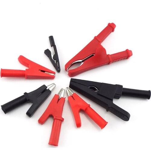 Crocodile Test Adapter Clip Probe Probes Pen Test Alligator 2mm 4mm Banana Insulated Cable for Multimeter Clip car Battery 10A