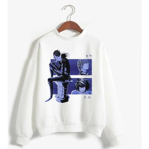 Kawaii Death Note Hoodies Men Women Short Sleeve Sweatshirt Harajuku Unisex Male