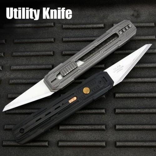 Utility Knife Titanium Alloy Self-defense Portable Unpacking And Unpacking Express Wallpaper Knife Outdoor Camping EDC Tool