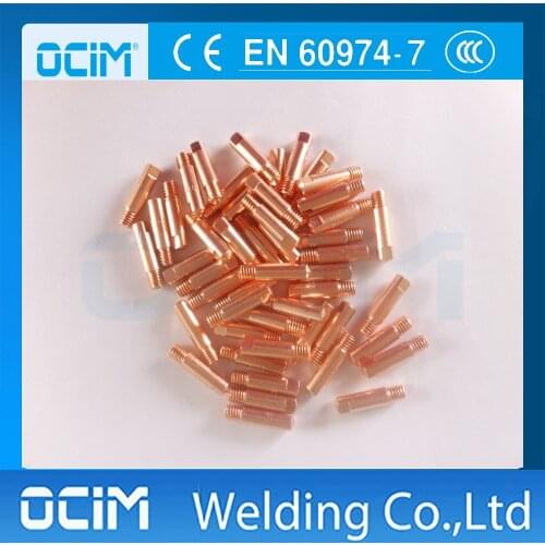 100PCS Contact Tip Mig Mag Torch Consumables M6*25*0.8 For MB 15AK Torch