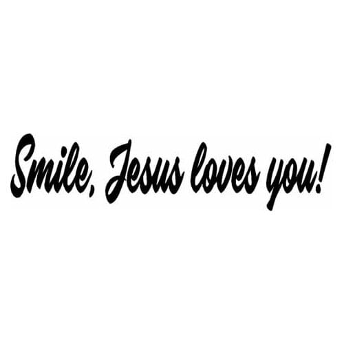 17.8CM*4.4CM Smiee Jesus Eoves You Vinyl Car Motorcycle Sticker Decals Laptop Suitcase Helmet Skateboard Sticker235