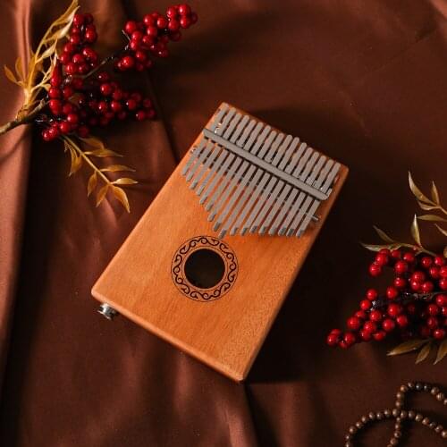 17 Keys Kalimba Thumb Piano High-Quality Wood Mahogany Body Musical Instrument With Learning Book Tune Hammer For Gifts