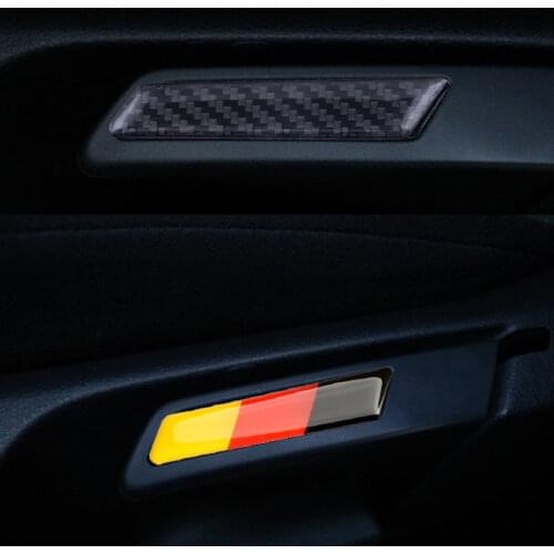 2pcs Carbon Fiber Car Sticker Lift Wrench Handle Seat Insert Trim Cover for VW Golf 5 6 GTI MK5 MK6 Interior Emblem Accessories