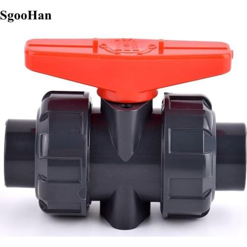 20~63mm UPVC Ball Valve Double Union Valve Connector Aquarium Fish Tank Adapter Garden Irrigation System Pipe Joint Fittings