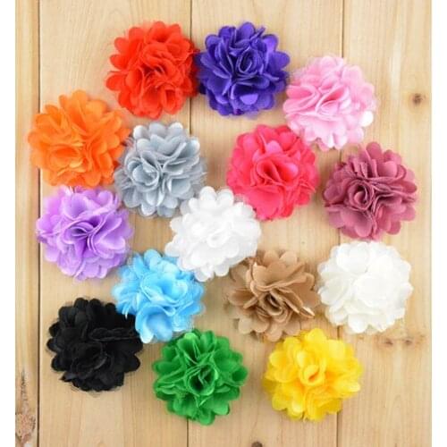 300 pcs/lot Chic Chiffon Flowers for DIY Hair Accessories women dress apparel accessories