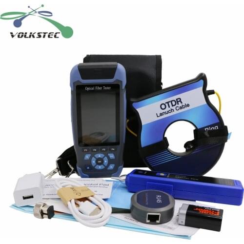 2020 New 5 IN 1 OTDR Optical Time Domain Reflectometer OPM VFL LS Cable Tester +1KM OTDR SM Launch Cable Free Shipping