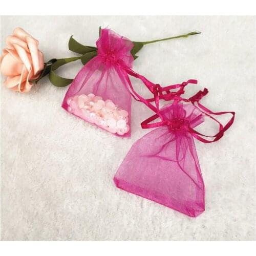 50pcs organza bags Jewelry Packaging Bags tulle fabric Wedding Supplies Drawable Bags Packaging Pouches 5z