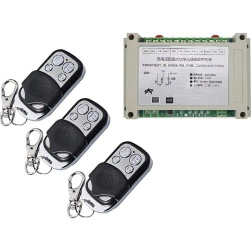 220V 380V 4CH 30A RF Wireless Remote Control System Radio Switch remote switch 220V 380V Learning code receiver 3 * transmitter