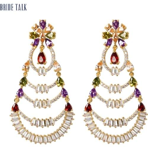 Brida Talk Water Drop Women Earrings Cubic Zirconia Luxury Fashion Bridal Jewelry For Wedding & Engagement High Quality Gift
