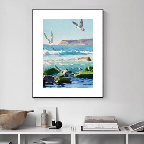 DIY 5D Diamond Painting Sea Full Diamond Embroidery Cross Stitch Patterns Rhinestones Mosaic Landscape