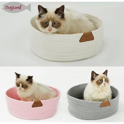 Pet puppy dog cat warm soft cotton sleeping bed cave house for small cats dogs Supplies Accessories kedi evi cama para gato #FS
