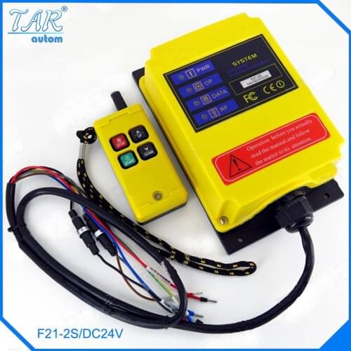 F21 2S DC24V 4 Channels Control Hoist Crane Radio Remote Control System Industrial Remote Control battery