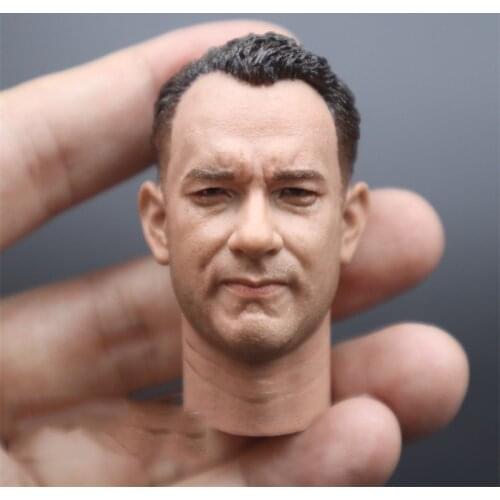 In Stock For Sale 1/6th WWII Series American Ranger Captain Miller Man Male Head Sculpture For Usual 12inch Doll Action Figure