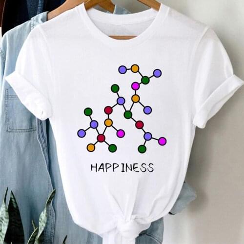 Summer T-shirts 2021 Funny Chemical Formula t-shirt White Fashion Women Clothing Tees O-neck Short Sleeve Femme Female T-shirt