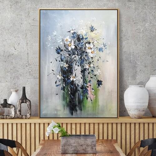 Handmade Oil Painting On Canvas Wall Decor Abstract Flower For Living Room Hand Painted Home Mural Office Club Decorate Pictures
