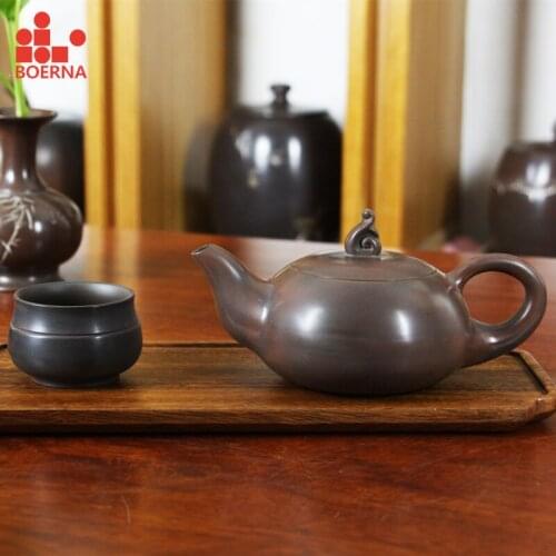 BOERNA 250ML Chinese Ceramic Teapot filter Kettle Beauties Handmade Nixing Clay Teaware Porcelain tazas de te Tea Set Drink Tea