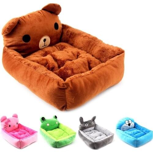 Cute Pet Winter Dog Bed Sofa Soft Warm Cat Bed House Cartoon Small Large Dogs Bed Cushion Pet Sofa Bed for Dog Chihuahua Teddy
