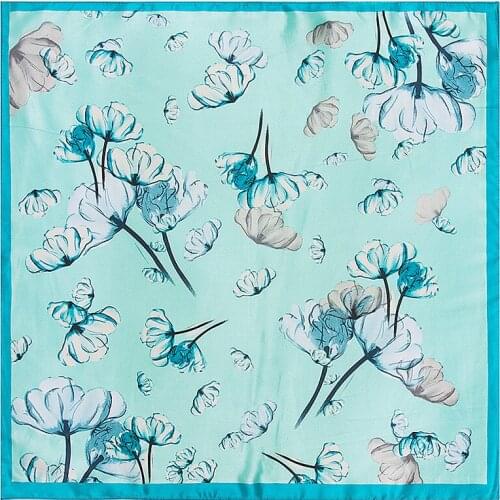 60cm * 60cm new scarf abstract flower lady silk scarf simulation small square