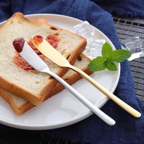 Stainless Steel Butter Knife Pizza Hole Cheese Dessert Jam Knife Cutlery Cream Knifes Breakfast Toast Bread Knife Kichen Tools