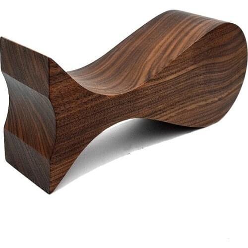 Headphone Stand Wood Headset Holder High-end Computer Desk Display Walnut Wooden head-mounted Hook Rack Bracket New Arrivals 1PC