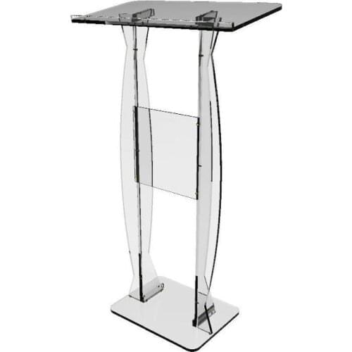 Fixture Displays Fixture Displays Podium Clear Ghost Acrylic Lectern or Pulpit Easy Assembly Required
