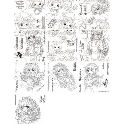 GIRL Transparent Clear Silicone Stamp/Seal for DIY scrapbooking/photo album Decorative clear stamp A1510