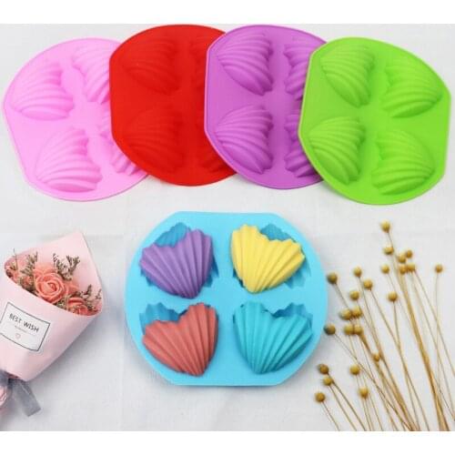 Four Shell Silicone Cake Mold Large Cooking Dish Non-stick Mode XG247