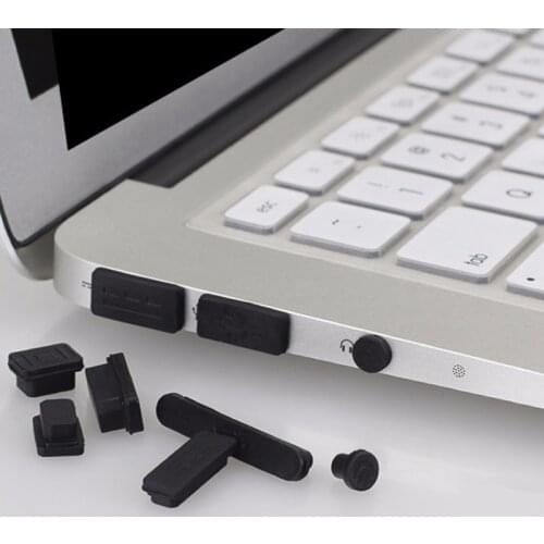 30sets Silicone Anti-dust Plugs Protection for Apple MacBook Pro 13 15 Retina / Air 11 13 Laptop Dust Plug Ports Cover 9pcs/Set