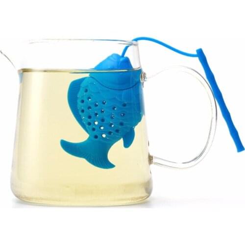 Tea Infuser Food Grade Silicone Spice Herbal Tea Strainer Loose Leaf Filter Fish Shape Tea Ball Accessories
