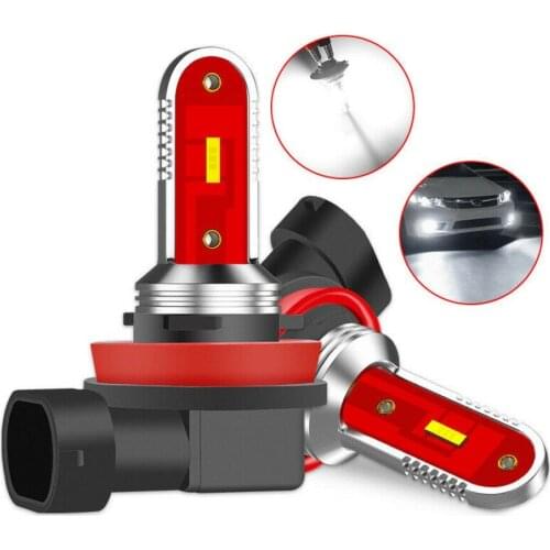 Fuleem 2PCS 20W LED Car Fog Light Bulbs H11/H8/H9 12-24V DRL Driving Light LED Lamp Bulbs White 6000K
