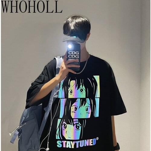 Japanese Girl Tops For Man Women Cartoon Cat Print Loose White T Shirt Slim Fit Short Sleeve Tops Soft Women Tshirts Clothing