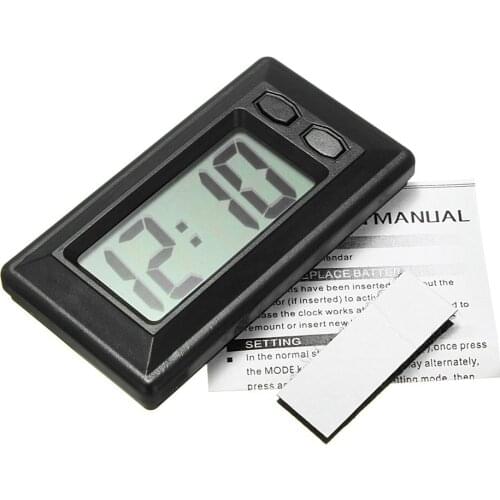 Ultra-thin LCD Digital Display Car Vehicle Dashboard Clock With Calendar Display Mini Portable Durable Automobile Accessories