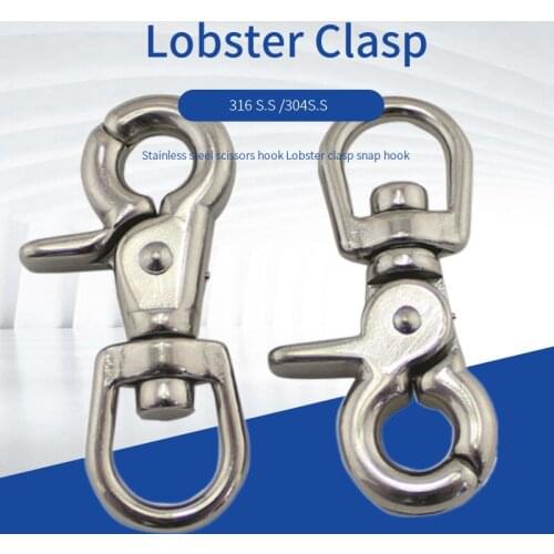 Stainless steel scissors hook Lobster clasp snap hook