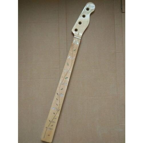 4 string Maple 20 Fret TELE Bass Neck For Electric Bass Guitar Parts Replacment