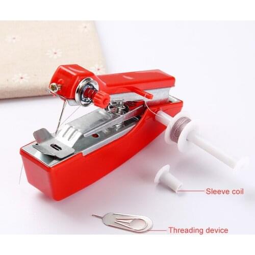 Mini Sewing Machines Needlework Cordless Hand-Held Clothes Useful Portable Sewing Machines Handwork Tools Arts DIY Crafts Tools