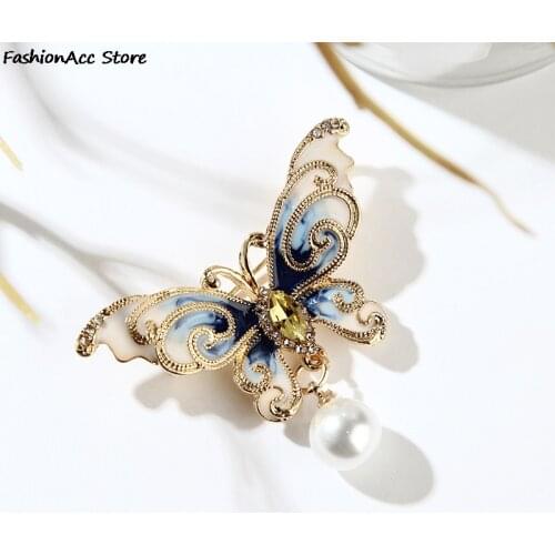 Crystal Butterfly Brooches High Quality Rhinestones Crystal Butterfly Brooches Pins Women Fashion Jewelry