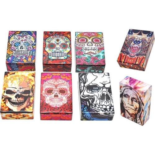 Holds 20 Cigarettes Personality Hot Sale Crafts Cigarette Case Fashion Print Cover Portable Man/Women Cigarette Box Sleeve