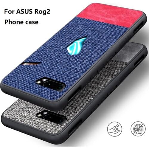 Case Cover for Asus Rog Phone II ZS660kl Mobilephone Protects Case Fabric + PU Leather For Rog 2 Funda
