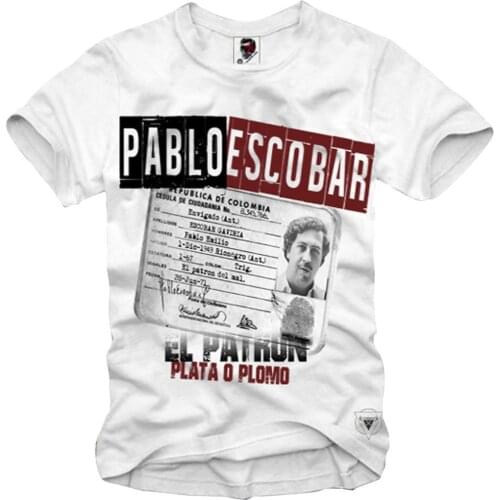 Hot Sale New Mens T Shirt Pablo Escobar Medellin Scarface T-shirt Hip Hop Tees Streetwear funny tshirt