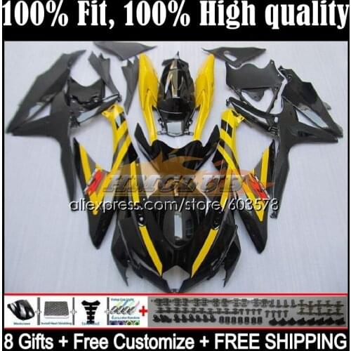 Injection For SUZUKI GSXR 750 600 CC GSXR-600 K8 08 6CL.37 GSXR750 GSXR600 08 09 10 GSXR-750 2008 2009 2010 Fairing Yellow black