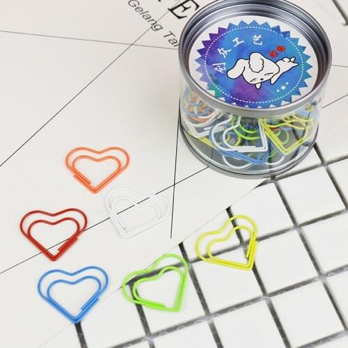 Love heart Paper Clip Heart Bookmark Gift Clips Office Accessories Paper Clips Papel Paper Bookmark Kawaii Stationery