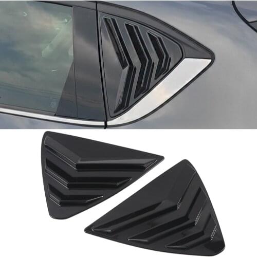 For Mazda CX-5 CX5 KF 2017 2018 2019 2020 ABS Black Rear Window Triangle Louvers Shutters Blinds Cover Trim 2pcs Car Accessories