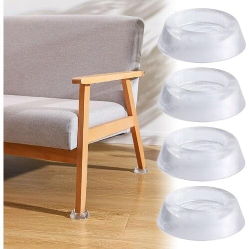 4PCS Feet Pads Soft Anti Vibration Transparent Non-Slip Floor Protectors Washing Machine Dryer Feet Pads Home Supplies