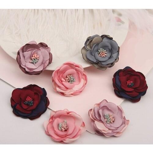 5Color Flower Patch Flower Applique Fabric Patches For Clothing Dress Hair Clothes Ornament Craft Supplie Diy Craft
