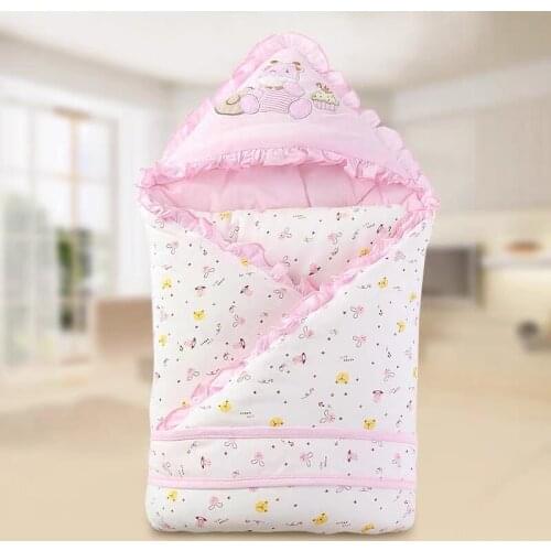 Newborn Baby Blankets Anti-kick Baby Sleeping Bag Cotton Baby Envelope Blankets Cartoon Newborn Swaddle Blanket Wrap Bed Quilt
