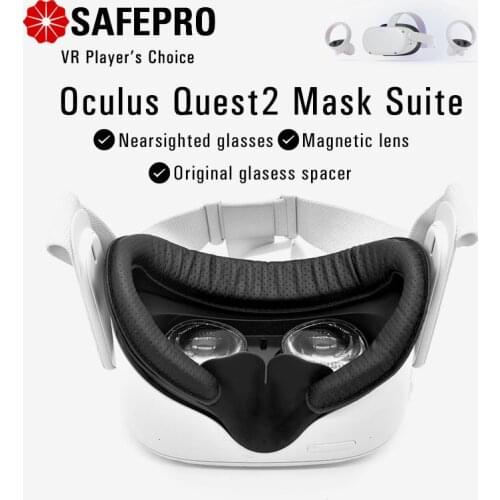SAFEPRO For Oculus Quest 2 pu Leather face mask cover Light Blocking Eye Cover Pad and Widened breathable bracket