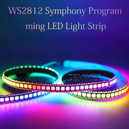 WS2812B Smart led pixel RGB streifen licht , 1m/144led schwarz/Weiß PCB Wasserdicht IP30/65/67 DC5V WS2812 Adressierbaren