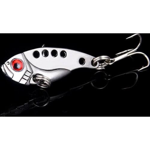 1Piece 3.5g 35mm Isca Artificial 3D Eyes Metal VIB Lures Lifelike Sea Fishing Lure Hard Bait With 2 Hooks Fishing Tackle