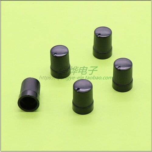 10 pieces 10*14MM Y10 black plastic pattern knob potentiometer encoder knob flower shaft 6MM