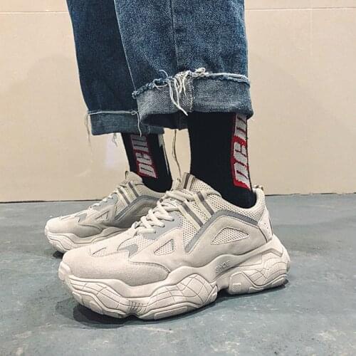 2020 autumn new mens shoes Korean version ins trend reflective sports shoes male students casual shoes wholesale sneakers